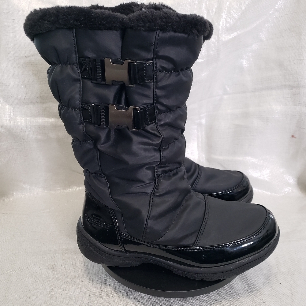 Weatherproof Women's Faux Fur Two Buckleβ Nylon Storm Snow Boots Size: 7 Black